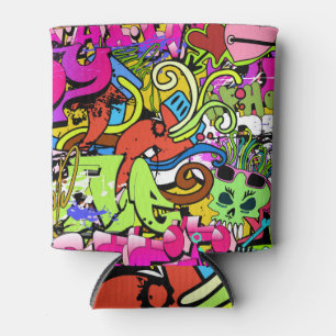 Graffiti Art: Hip-Hop Style Background Can Cooler