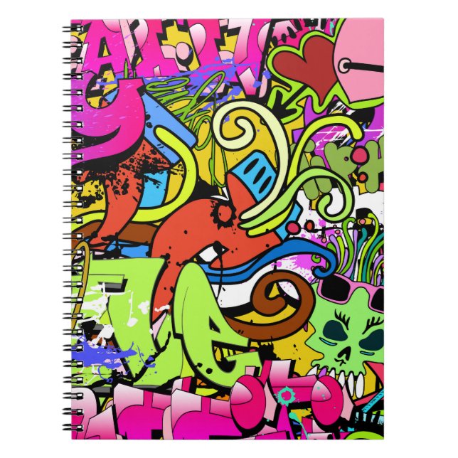 Graffiti Art: Hip-Hop Style Background Notebook (Front)