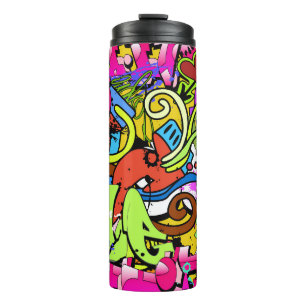 Graffiti Art: Hip-Hop Style Background Thermal Tumbler
