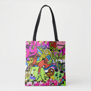 Graffiti Art: Hip-Hop Style Background Tote Bag