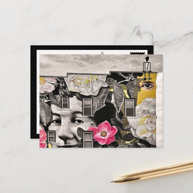 graffiti art in dubuque postcard (Front/Back In Situ)