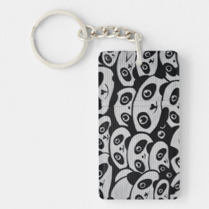 Graffiti Art Panda Bears Key Ring