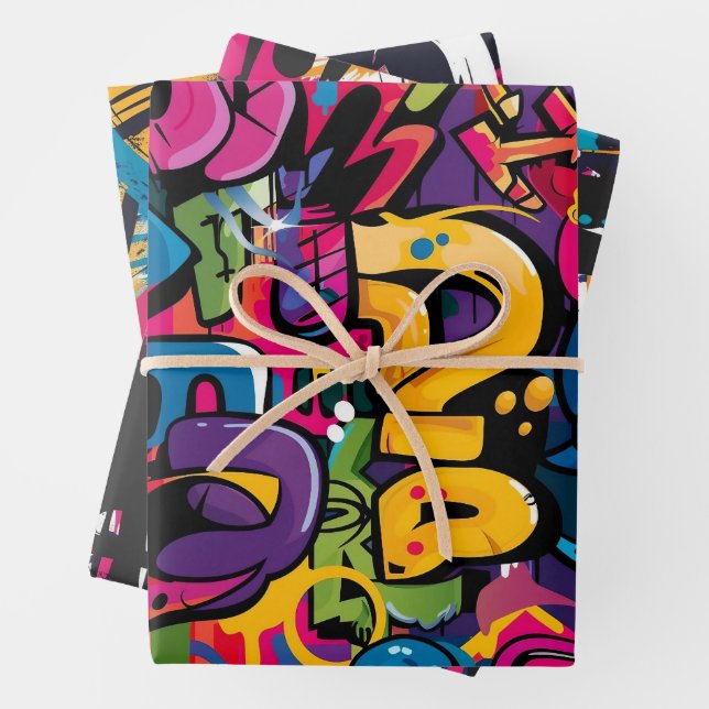 Graffiti Art Wrapping Paper Sheet (In situ)