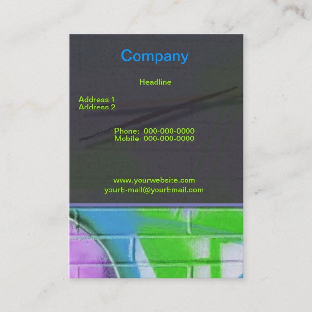 Graffiti Artist Business Card (Front)