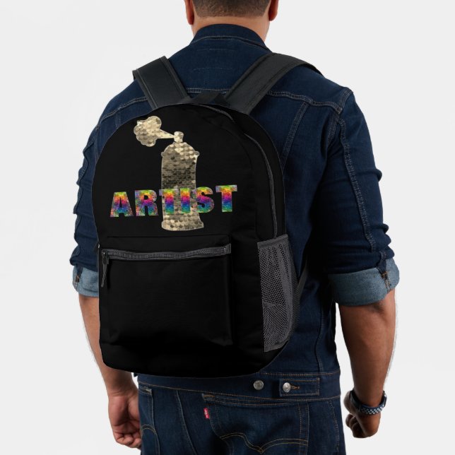 Graffiti Artist Colourful Spray Can Backpack (Insitu (Model))