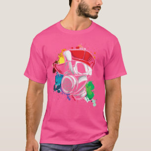 Graffiti Artist Gas Mask Spray Paint Graffiti Tag  T-Shirt