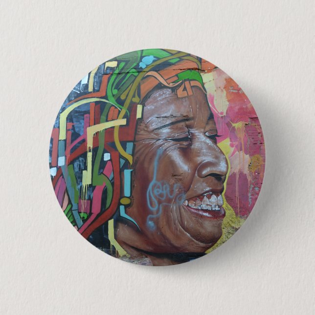 Graffiti Artwork Face 6 Cm Round Badge (Front)