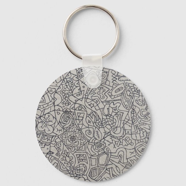 Graffiti Artwork Line Work Key Ring (Front)