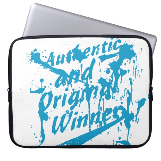 Graffiti Authentic Original Winner Grunge Splatter Laptop Sleeve (Front)