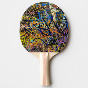 Graffiti Background Ping Pong Paddle