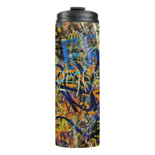 Graffiti Background Thermal Tumbler