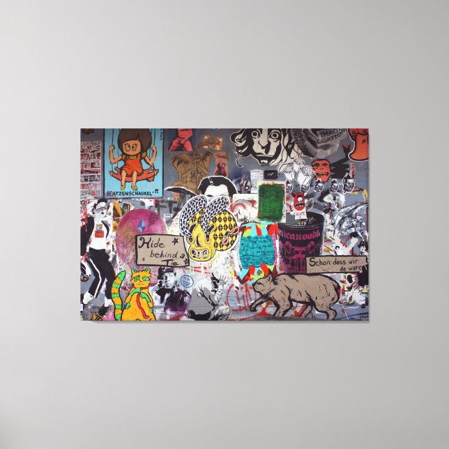 Graffiti, Berlin, Germany Canvas Print (Front)