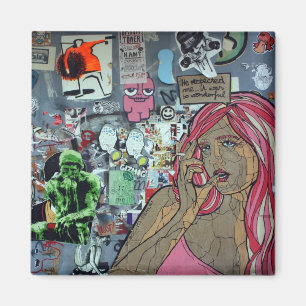 Graffiti, Berlin, Germany Magnet