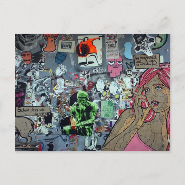 Graffiti, Berlin, Germany Postcard (Front)