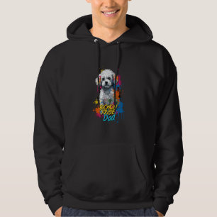 Graffiti Bichon Frise Dad Mural Street Art Bichon Hoodie