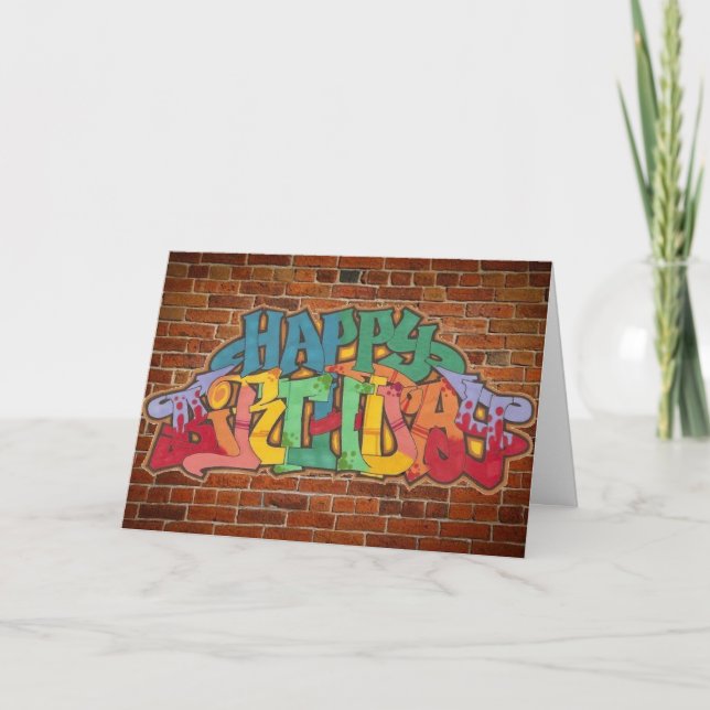 Graffiti Birthday Card (Front)