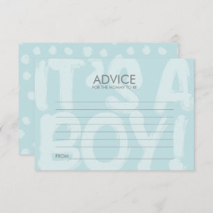 Graffiti Blue Baby Shower Advice Card For Mum