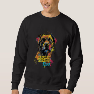 Graffiti Border Terrier Dad Mural Street Art Borde Sweatshirt