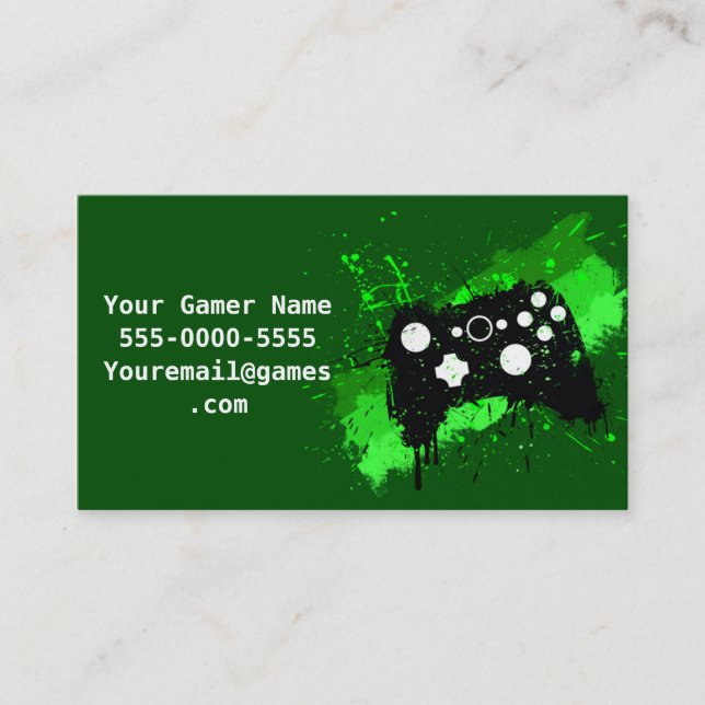 Graffiti Box Controller Video Game Business Cards (Front)