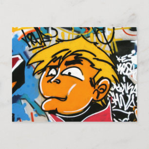 Graffiti boy postcard
