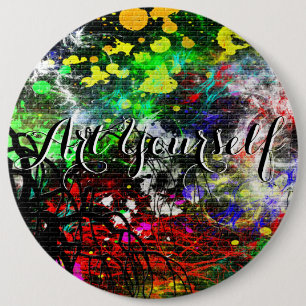 Graffiti Brick Wall 6 Cm Round Badge