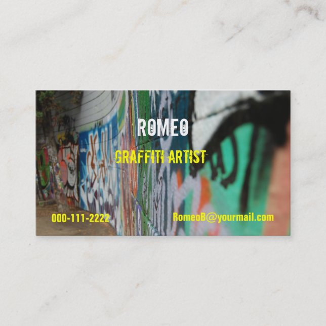 Graffiti Business Card (Front)