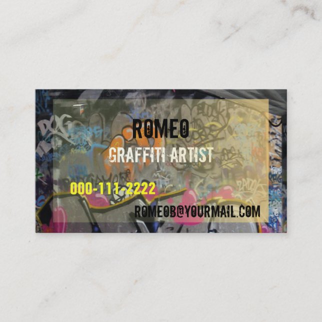 Graffiti Business Card (Front)