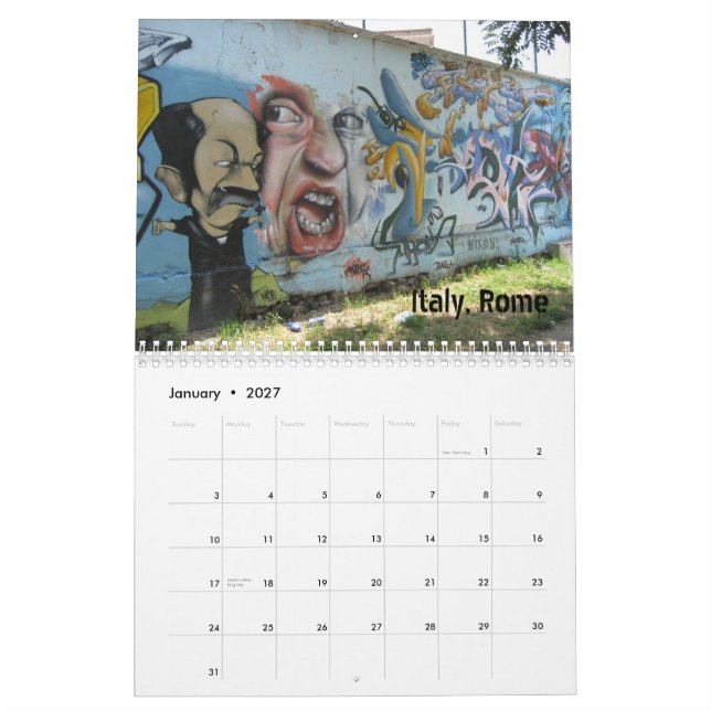 Graffiti Calendar (Jan 2027)