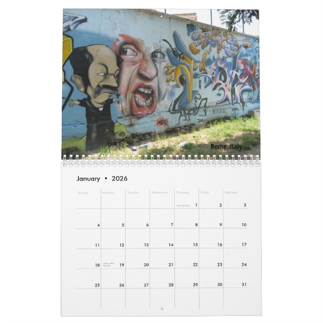 Graffiti Calendar (Jan 2026)