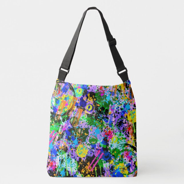 Graffiti Carnival Crossbody Bag (Front)
