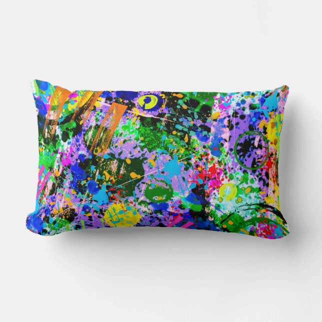 Graffiti Carnival Lumbar Cushion (Front)