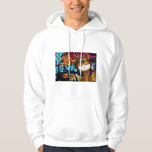 Graffiti cat image, hoodie ! (Front)