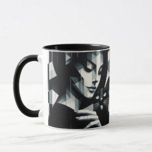 Graffiti Cat Lady Mug