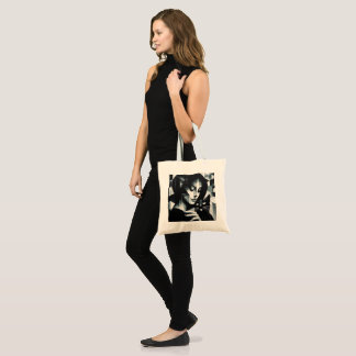 Graffiti Cat Lady Tote Bag