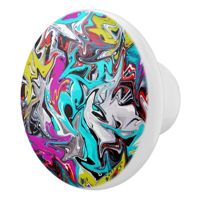 Graffiti Ceramic Knob (Right)