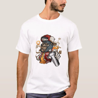Graffiti character gorilla holding a spray paint T-Shirt