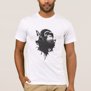 Graffiti Chimpanzee Street Art Animal Portrait Urb T-Shirt