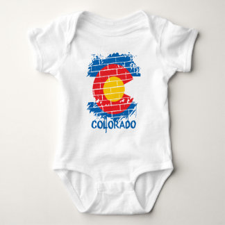 Graffiti Colorado State Flag Baby Bodysuit