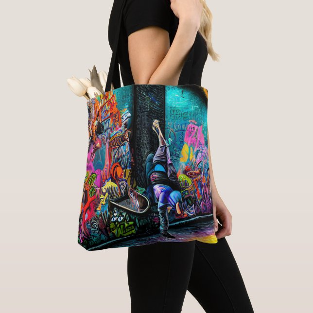 Graffiti Coming to Live Tote Bag (Close Up)