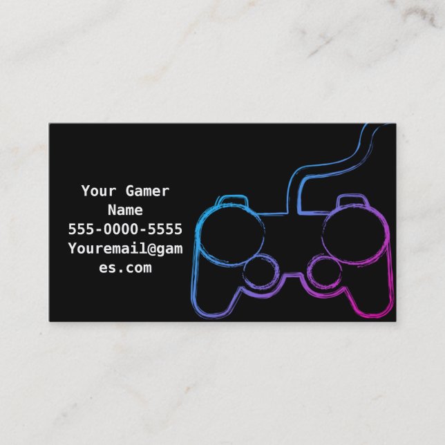 Graffiti Controller Video Game Gamer Business Card (Front)