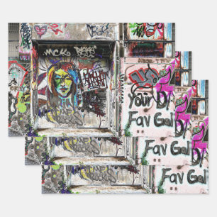 Graffiti Cool Decorative Urban Street Grunge Art Wrapping Paper Sheet