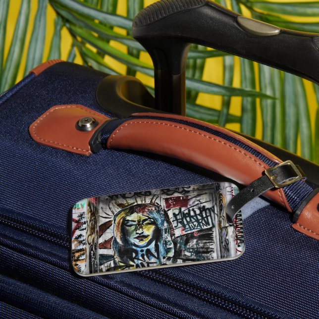 Graffiti Cool Modern Urban Street Art Luggage Tag (Front Insitu 3)