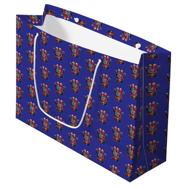Graffiti crown large gift bag (Front Angled)
