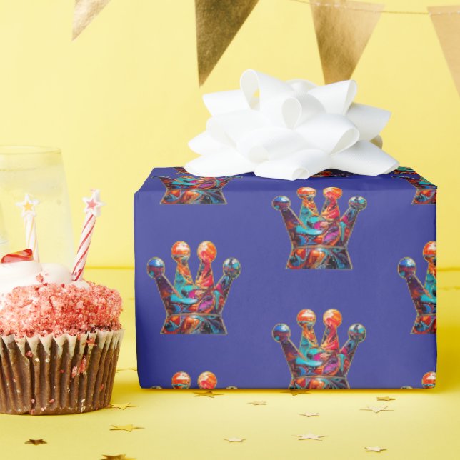 Graffiti crown wrapping paper (Birthday Party)
