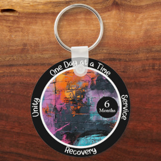Graffiti Custom Recovery Milestone Gift  Key Ring
