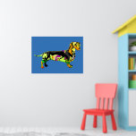 Graffiti Dachshund Poster<br><div class="desc">This graffiti Dachshund is a great way to bring colour and street style artwork to your walls.</div>