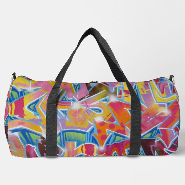 Graffiti Design Duffel Bag (Front)