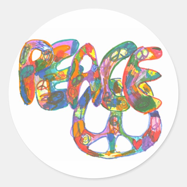 Graffiti Design Peace Sticker (Front)