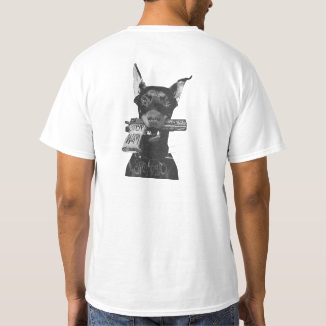 Graffiti Doberman Art  T-Shirt (Back)