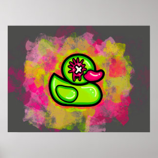 Graffiti Duck Poster